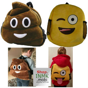 emoji bag twin pack pooping and smiley face