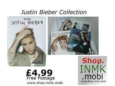 justin bieber tin of books and posters